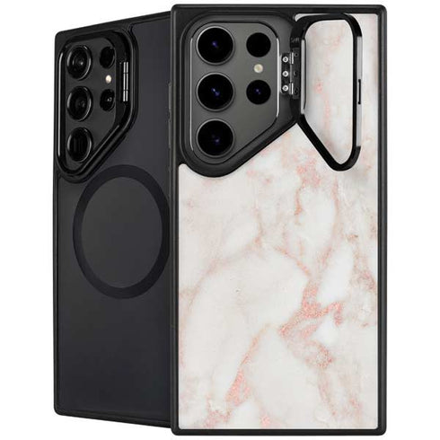 Rose Gold Marble Galaxy S25 Ultra Kickstand Case